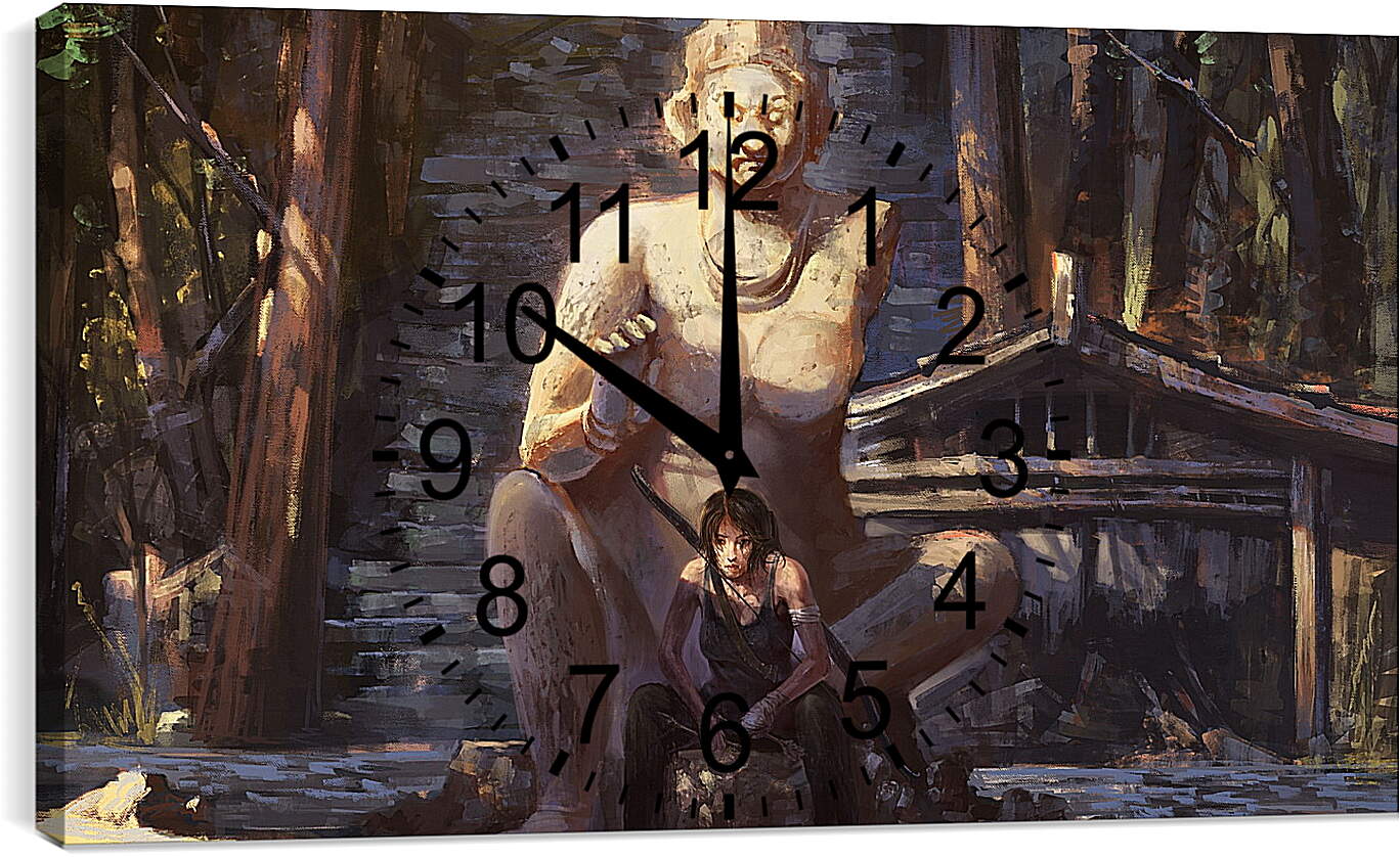 Часы картина - Tomb Raider