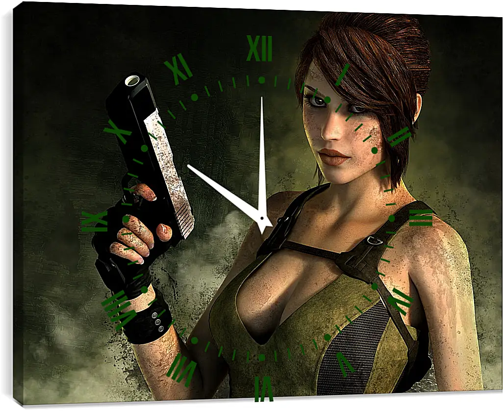 Часы картина - Tomb Raider
