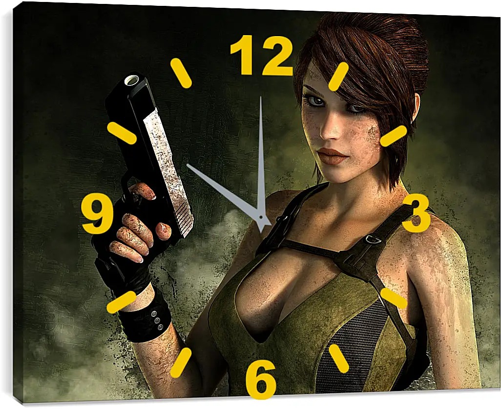Часы картина - Tomb Raider