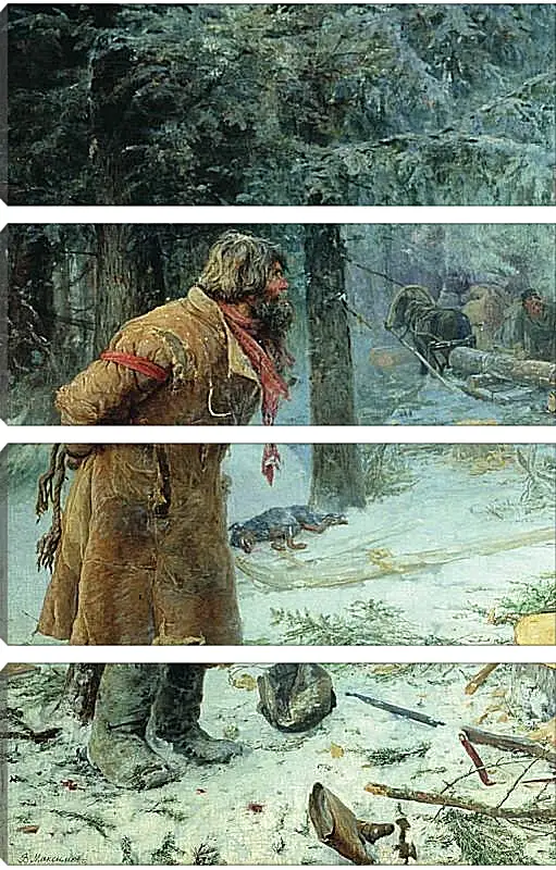 Модульная картина - Лесной сторож. Максимов Василий Максимович