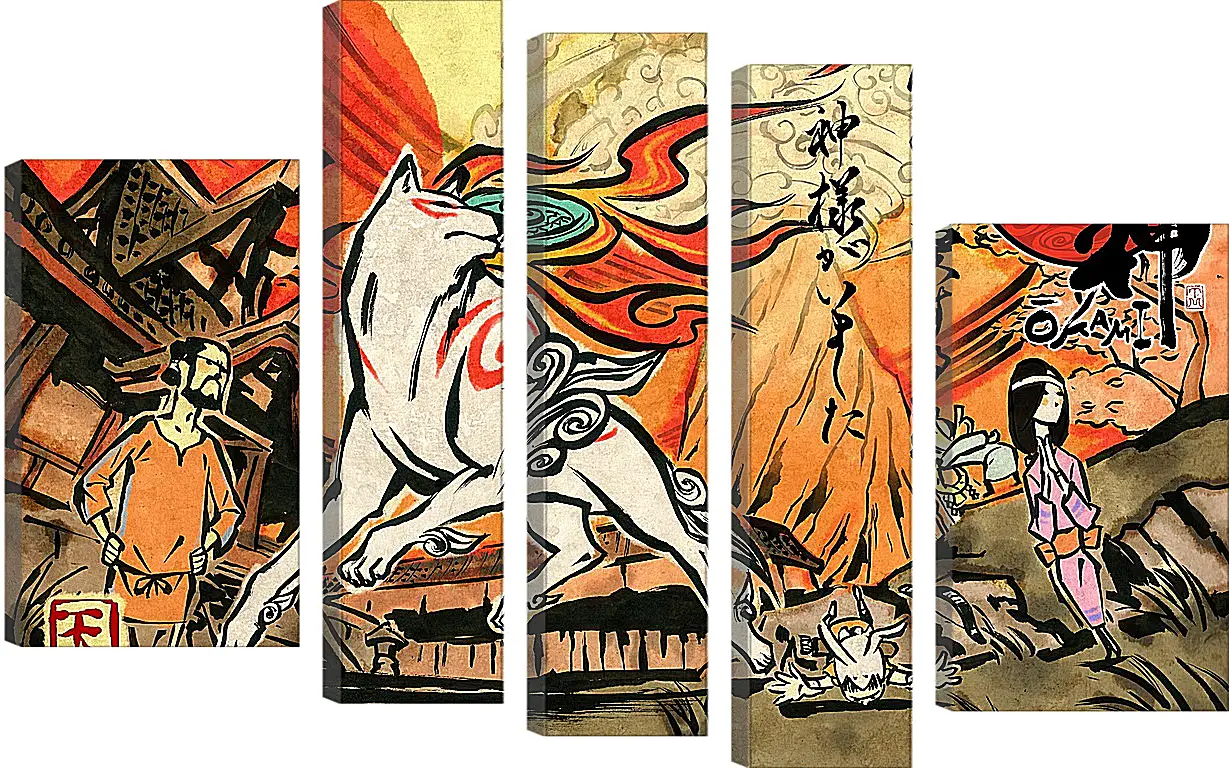 Модульная картина - Ōkami
