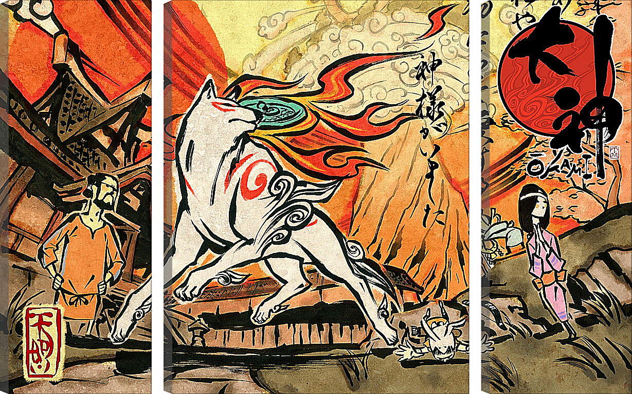 Модульная картина - Ōkami
