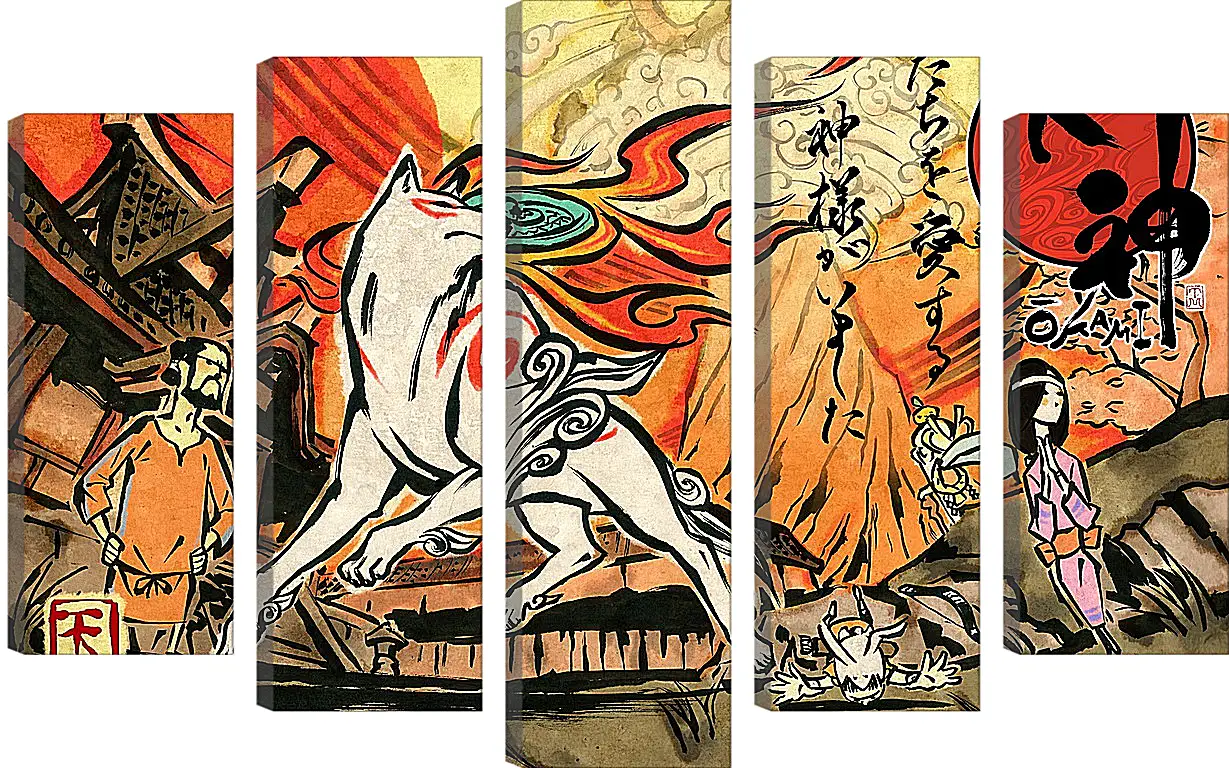 Модульная картина - Ōkami
