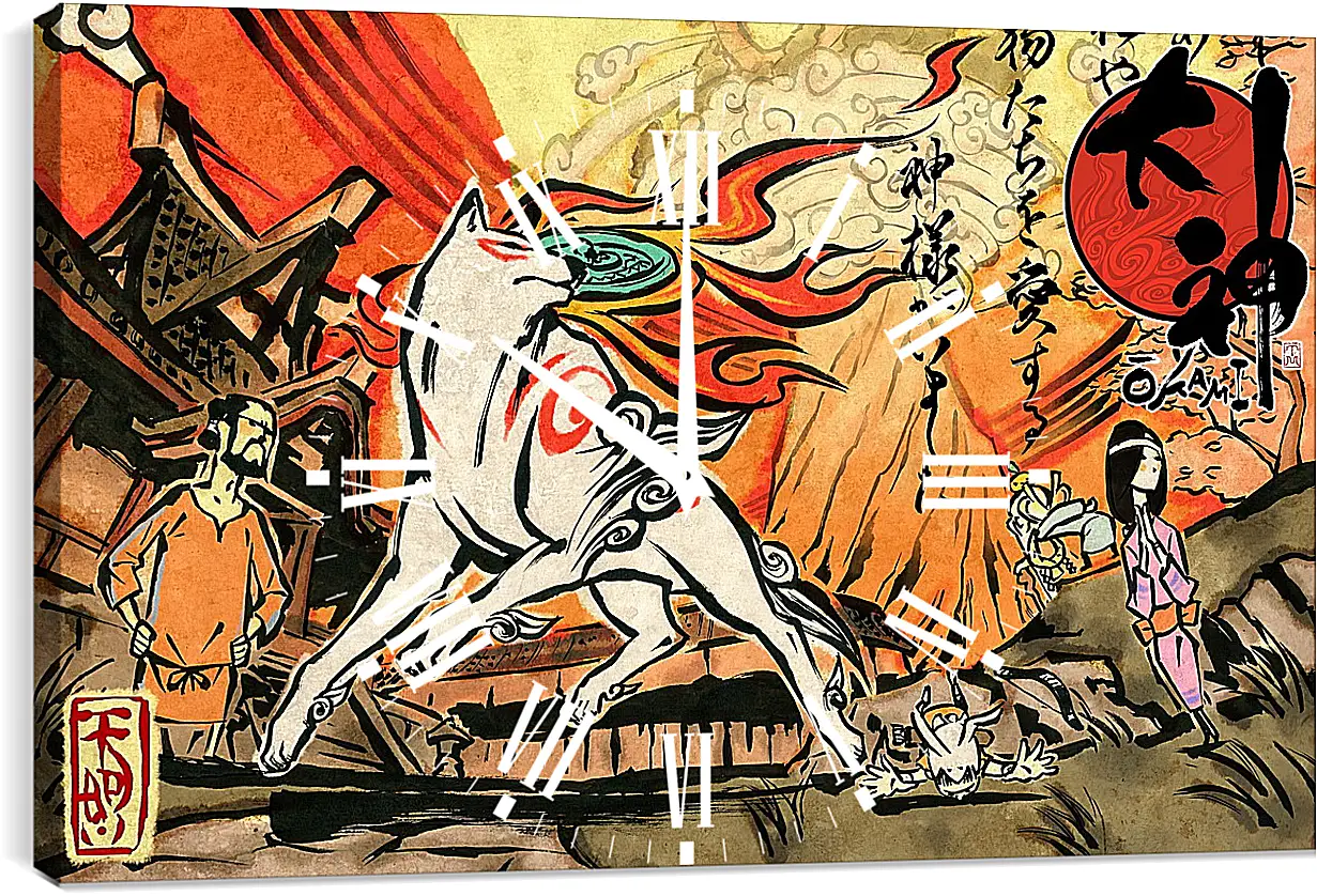Часы картина - Ōkami
