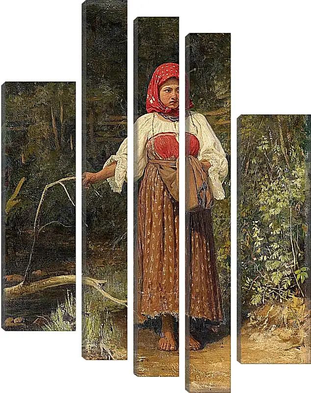 Модульная картина - Ферма девушка. Максимов Василий Максимович