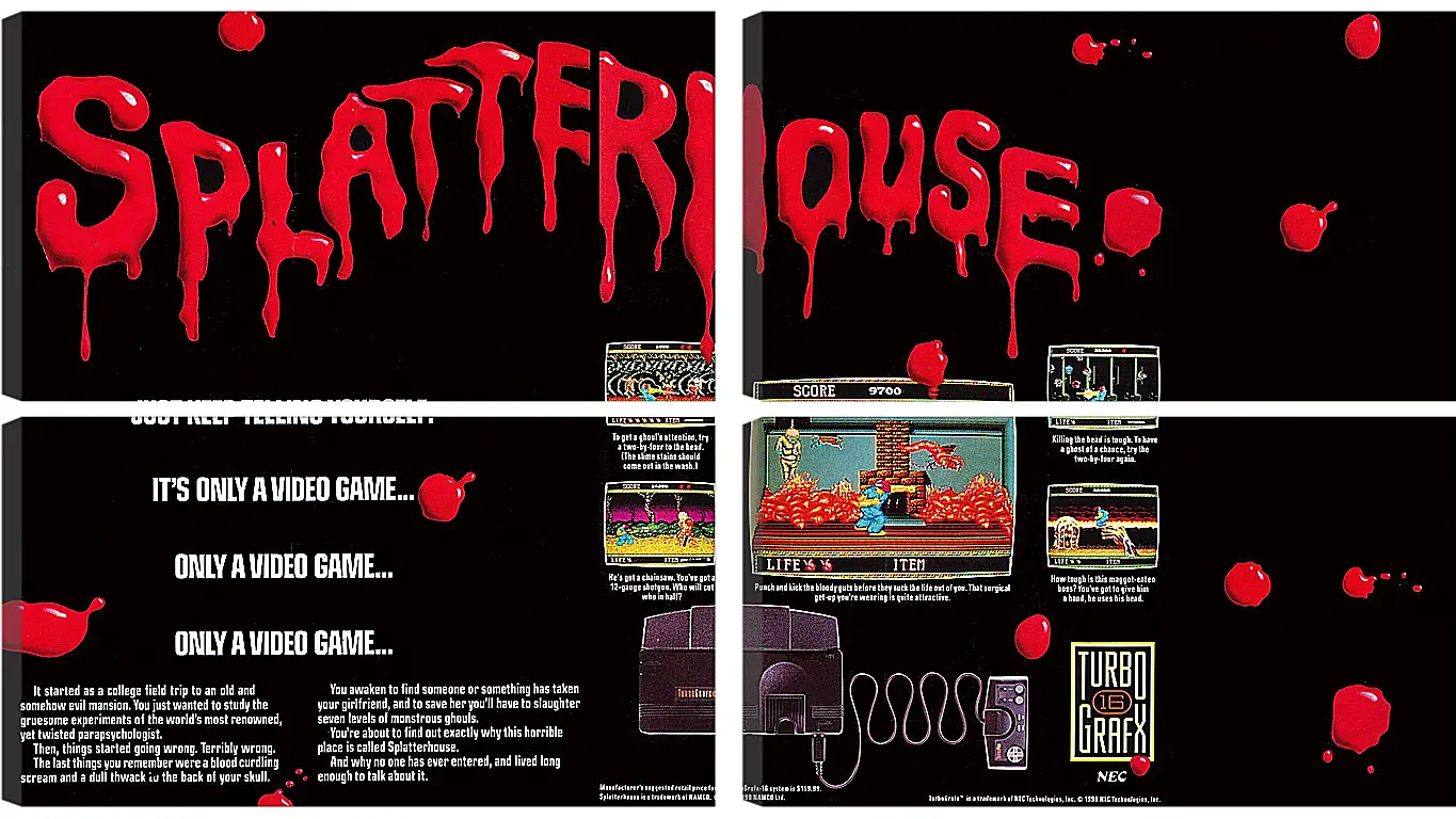 Модульная картина - Splatterhouse 
