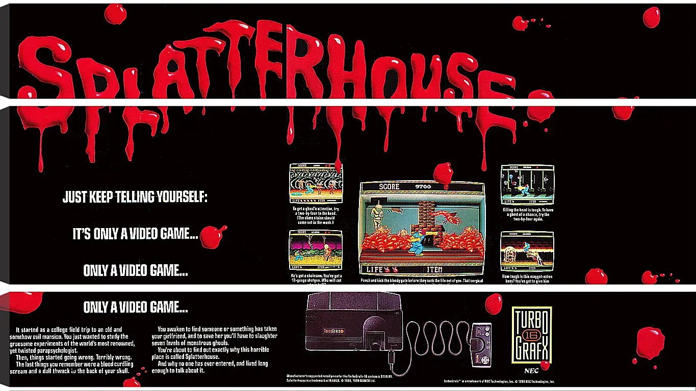 Модульная картина - Splatterhouse 
