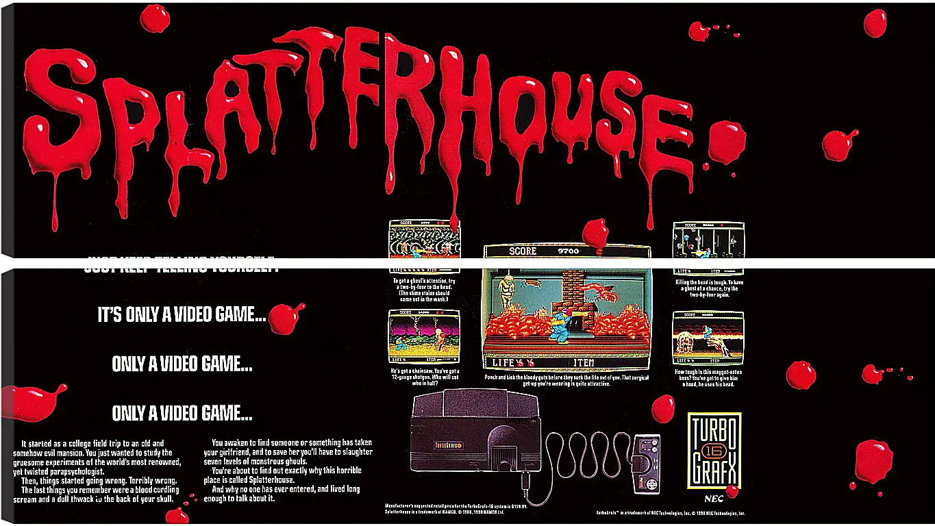 Модульная картина - Splatterhouse 
