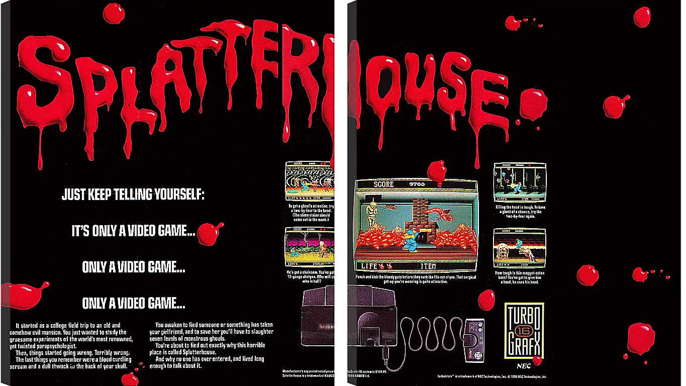 Модульная картина - Splatterhouse 
