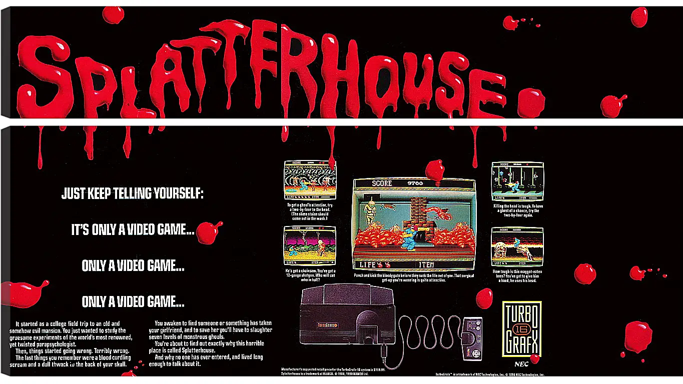 Модульная картина - Splatterhouse 
