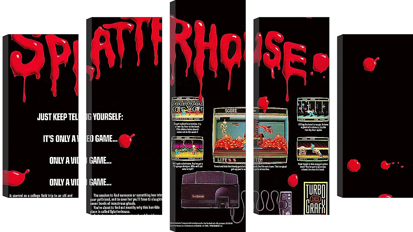 Модульная картина - Splatterhouse 
