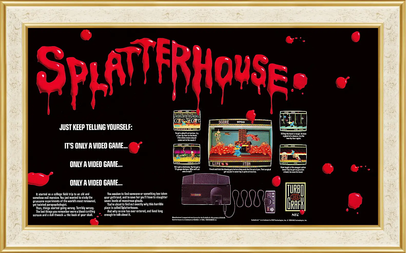 Картина в раме - Splatterhouse 
