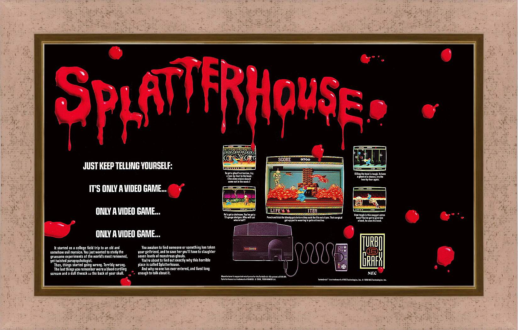 Картина в раме - Splatterhouse 
