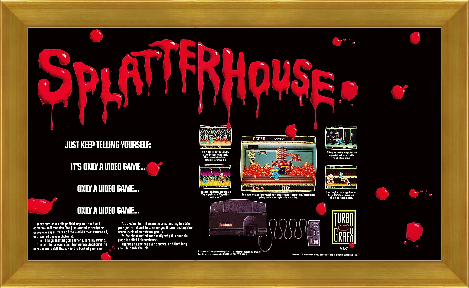 Картина в раме - Splatterhouse 
