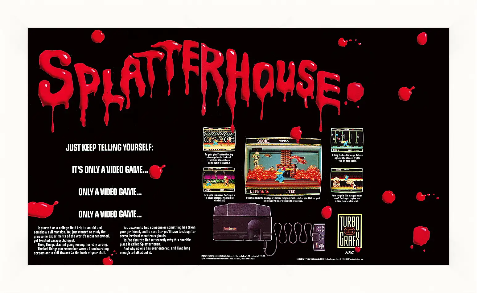 Картина в раме - Splatterhouse 
