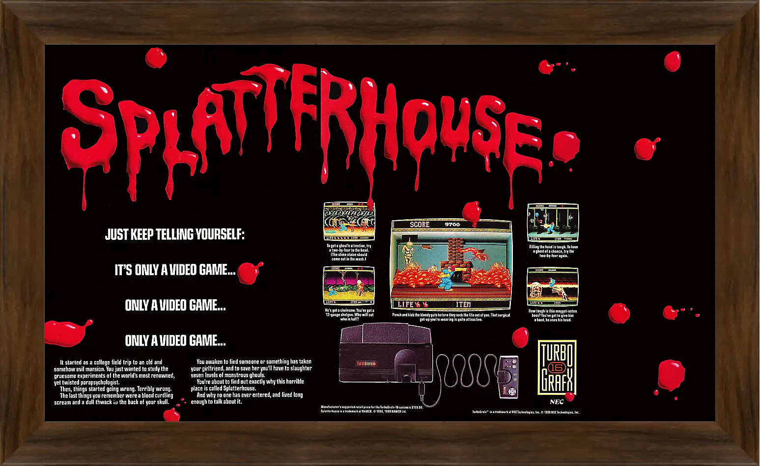 Картина в раме - Splatterhouse 
