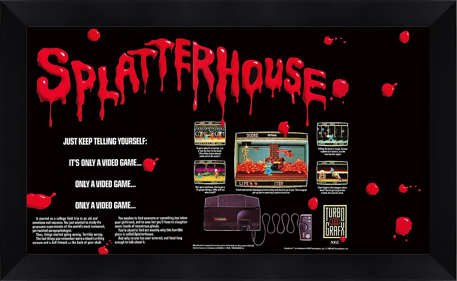 Картина в раме - Splatterhouse 
