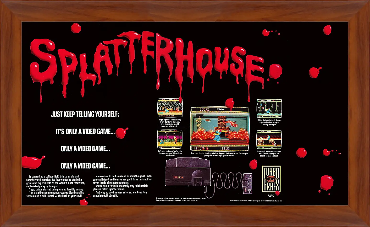 Картина в раме - Splatterhouse 
