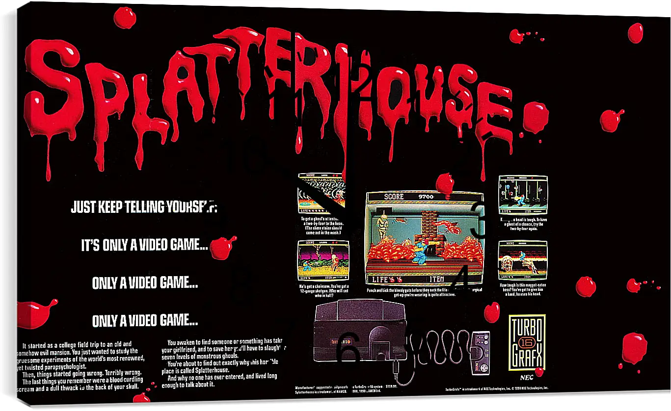 Часы картина - Splatterhouse 
