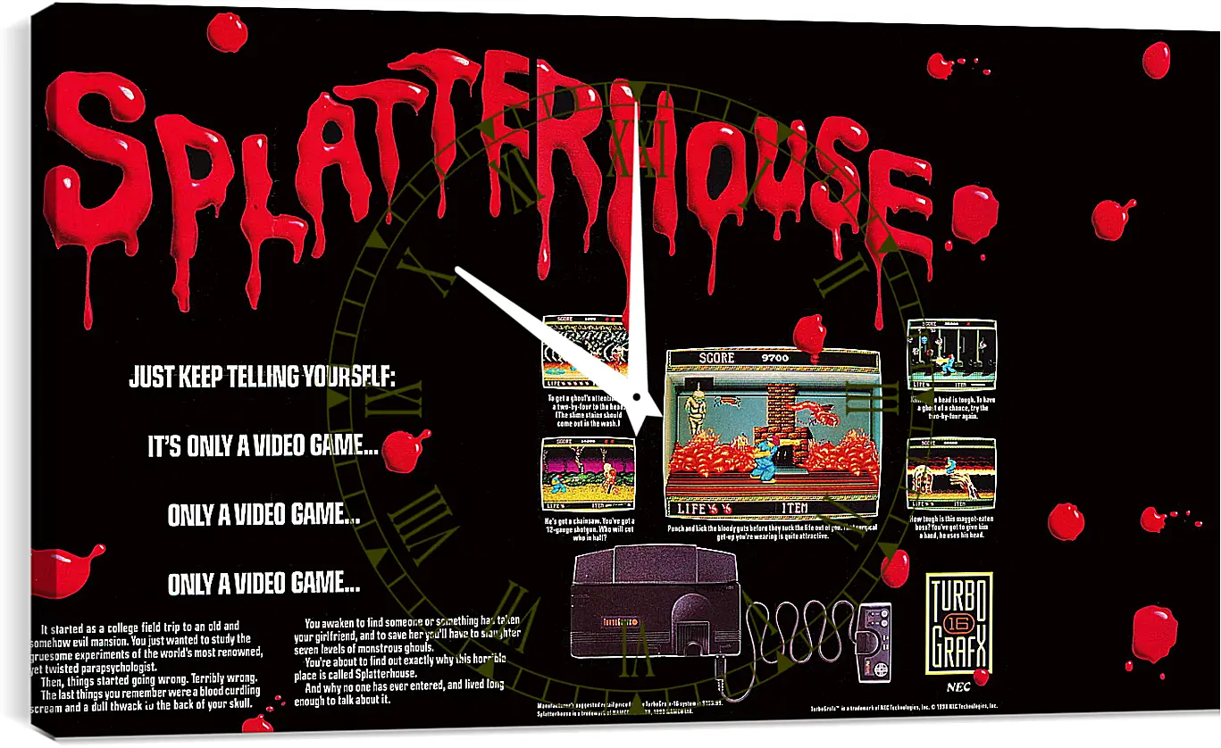 Часы картина - Splatterhouse 
