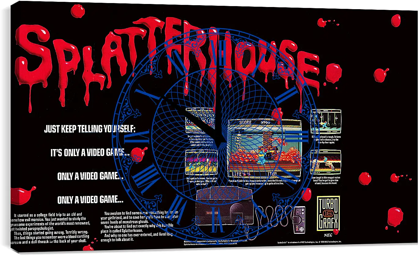 Часы картина - Splatterhouse 
