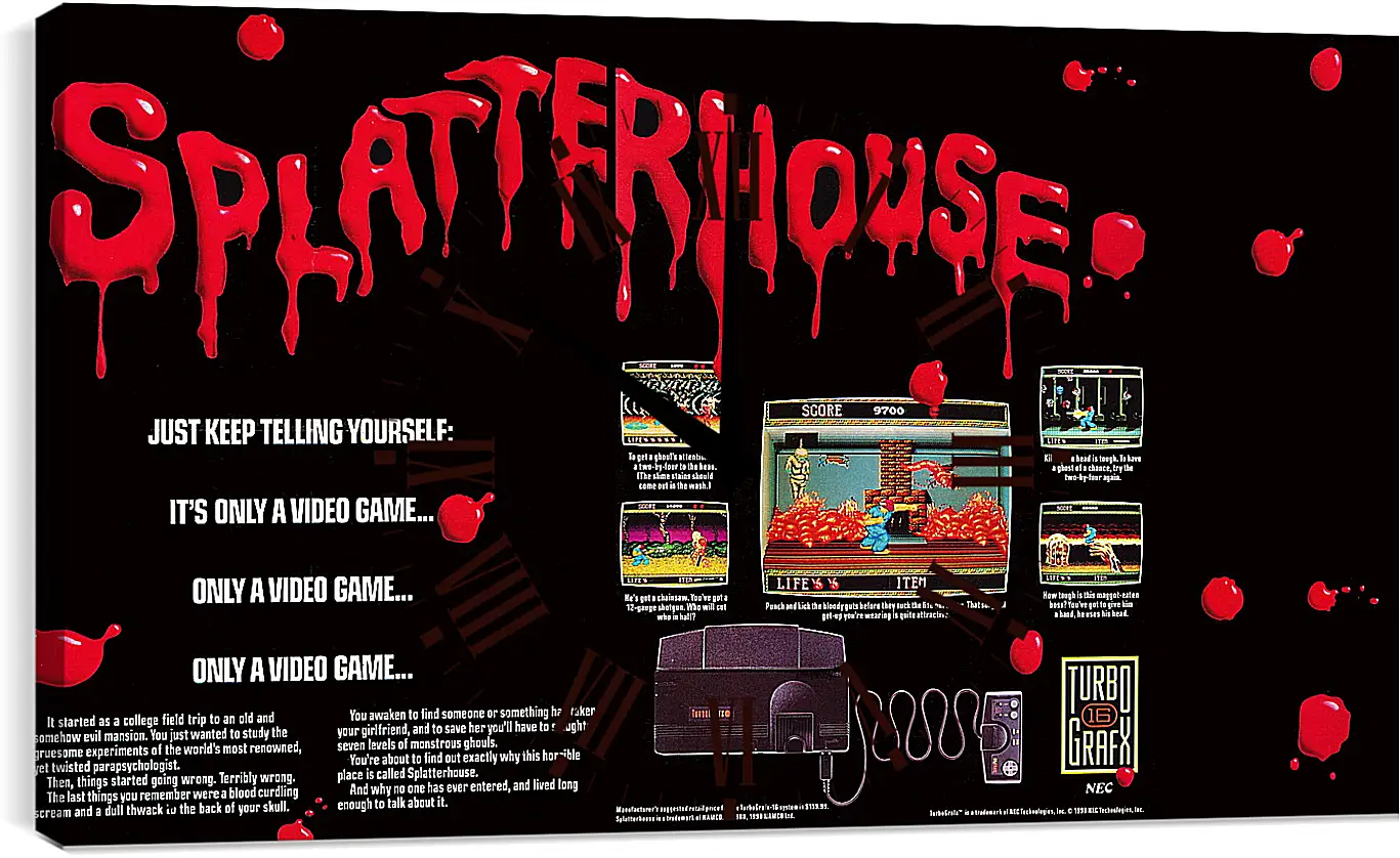 Часы картина - Splatterhouse 

