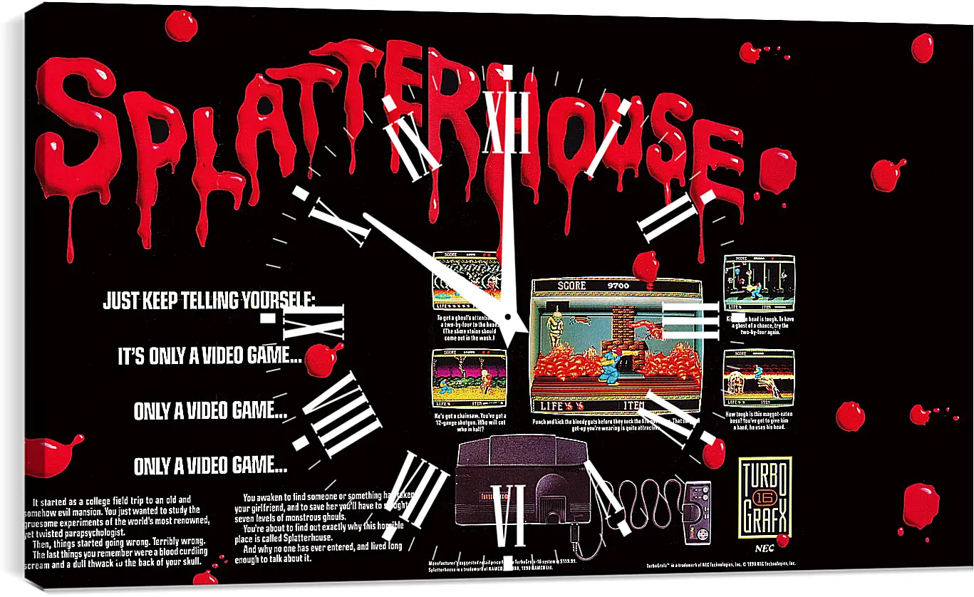 Часы картина - Splatterhouse 
