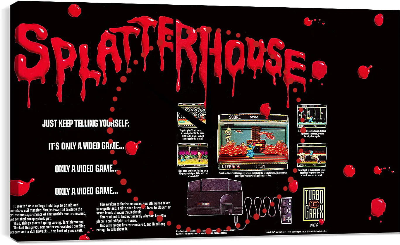 Часы картина - Splatterhouse 
