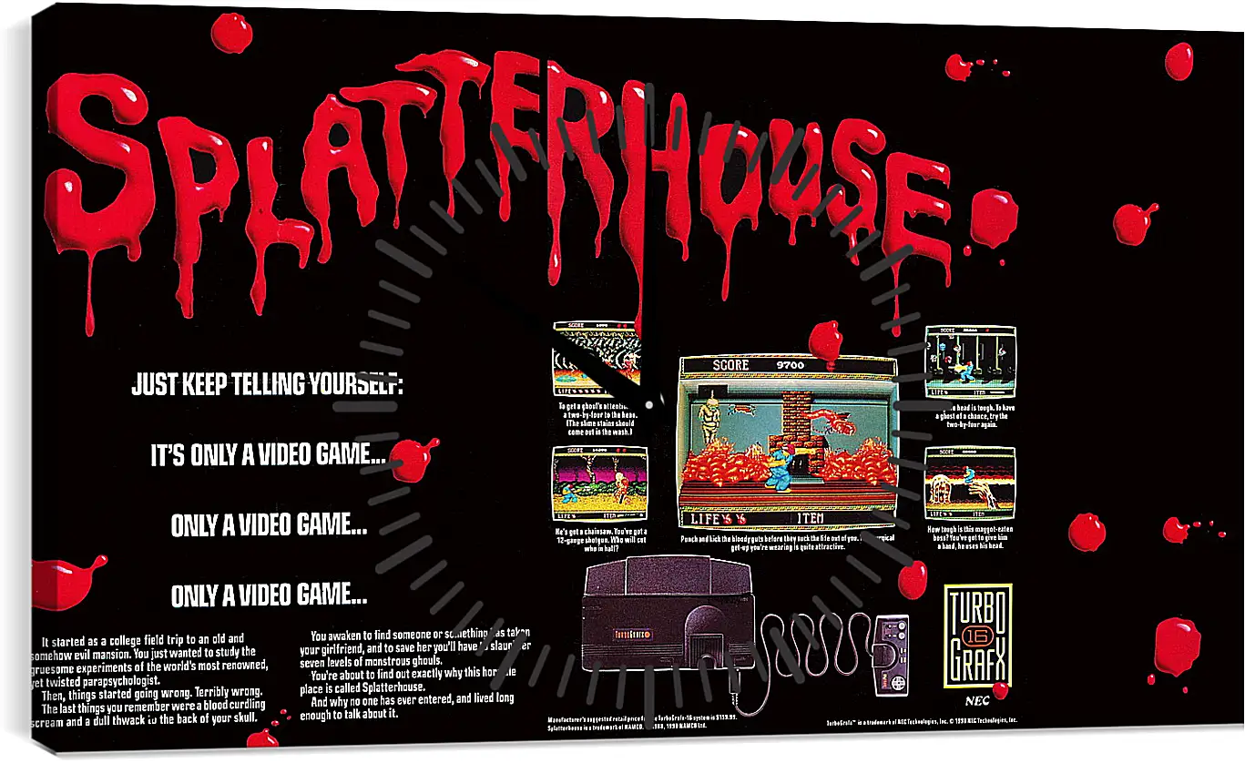 Часы картина - Splatterhouse 
