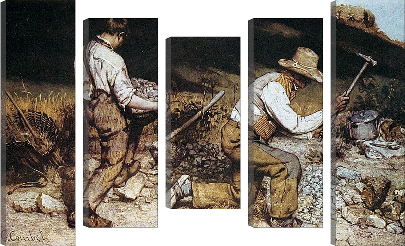 Модульная картина - Дробильщики камня. Жан Дезире Гюстав Курбе