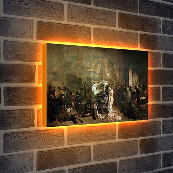 Лайтбокс световая панель - Мастерская художника. Жан Дезире Гюстав Курбе