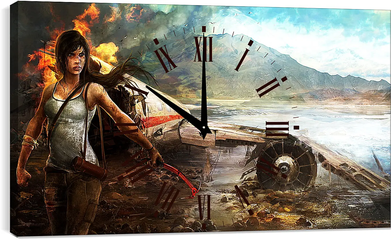 Часы картина - Tomb Raider