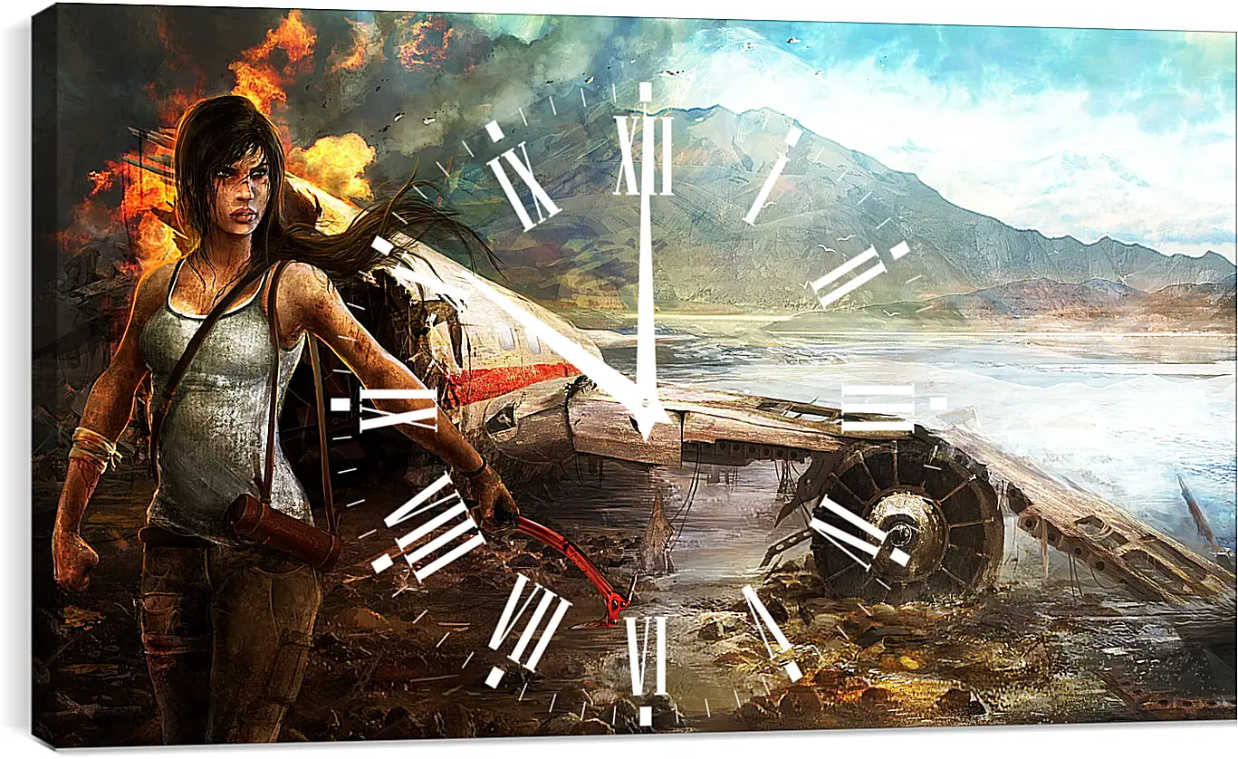 Часы картина - Tomb Raider