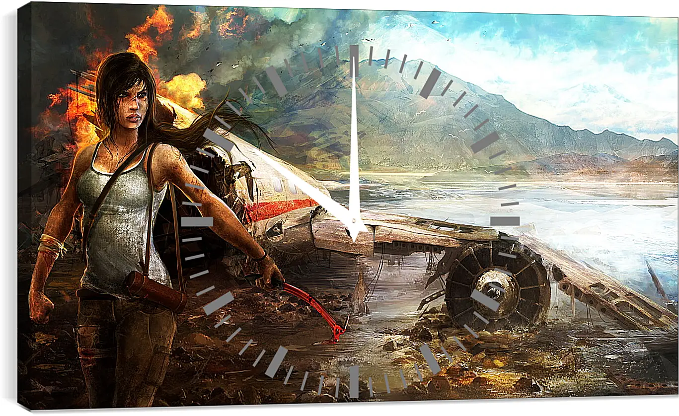 Часы картина - Tomb Raider