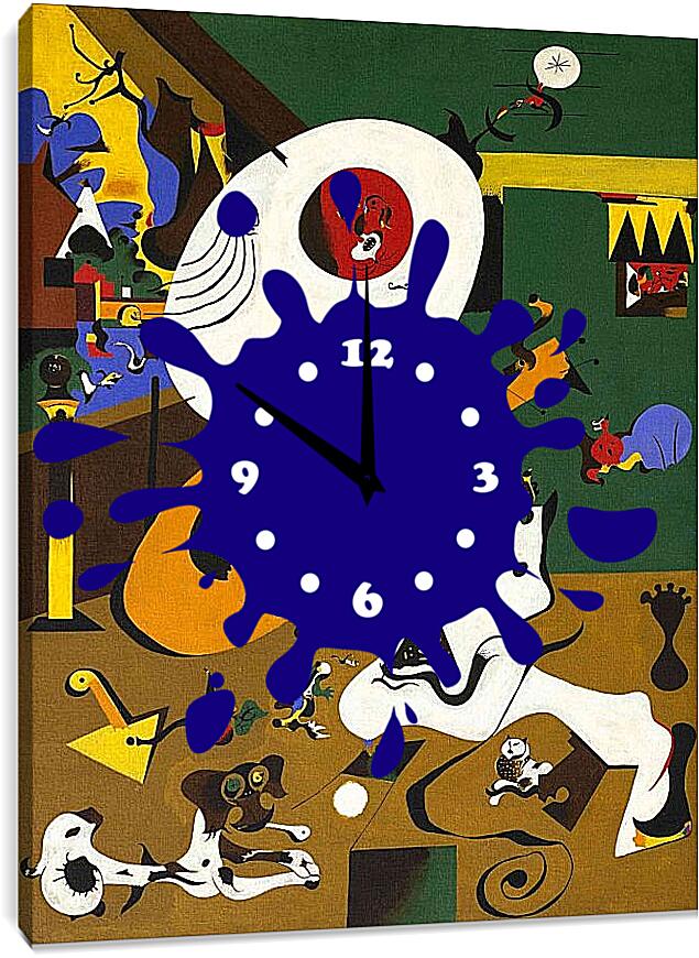 Часы картина - Голландский интерьер I. Миро Жоан