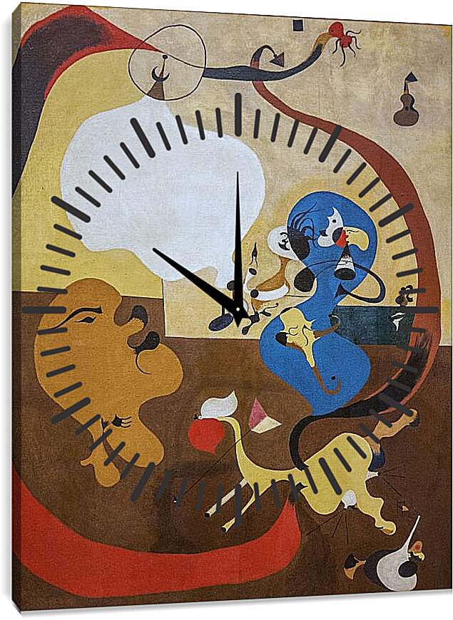 Часы картина - Голландский интерьер II. Миро Жоан