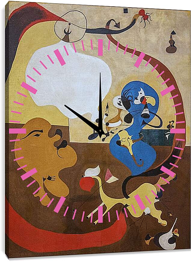 Часы картина - Голландский интерьер II. Миро Жоан