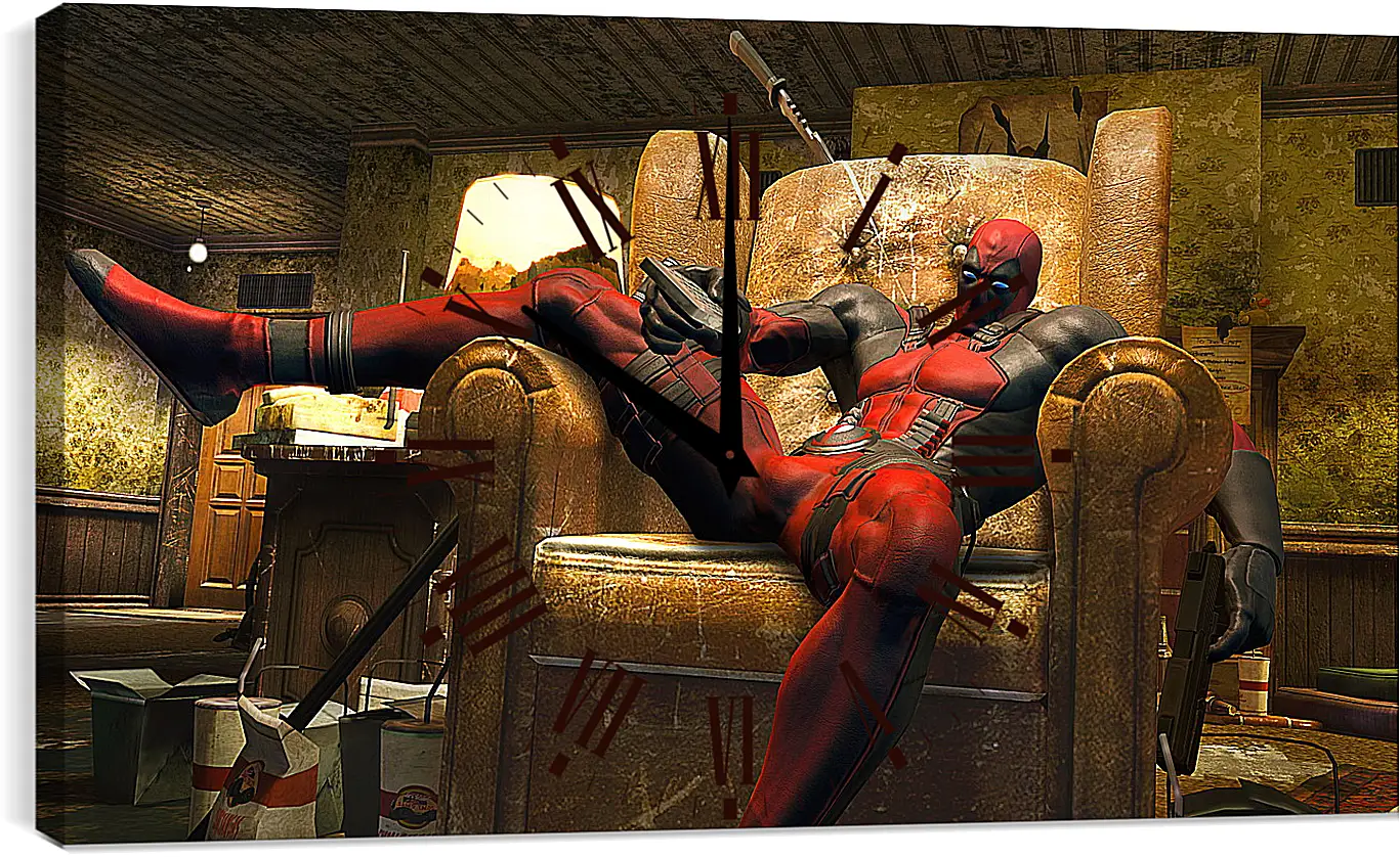 Часы картина - Deadpool
