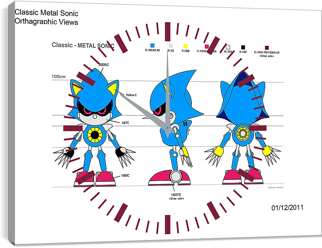 Часы картина - Sonic The Hedgehog
