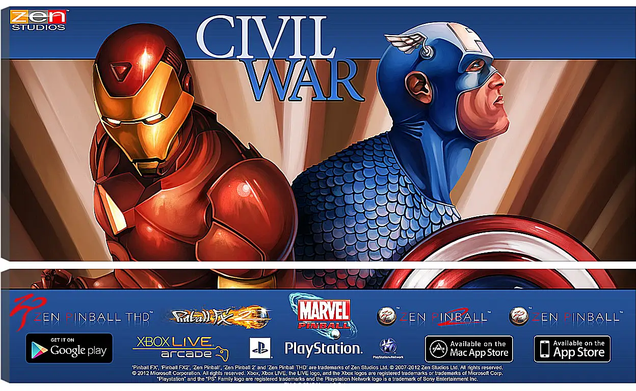 Модульная картина - Marvel Pinball: Civil War
