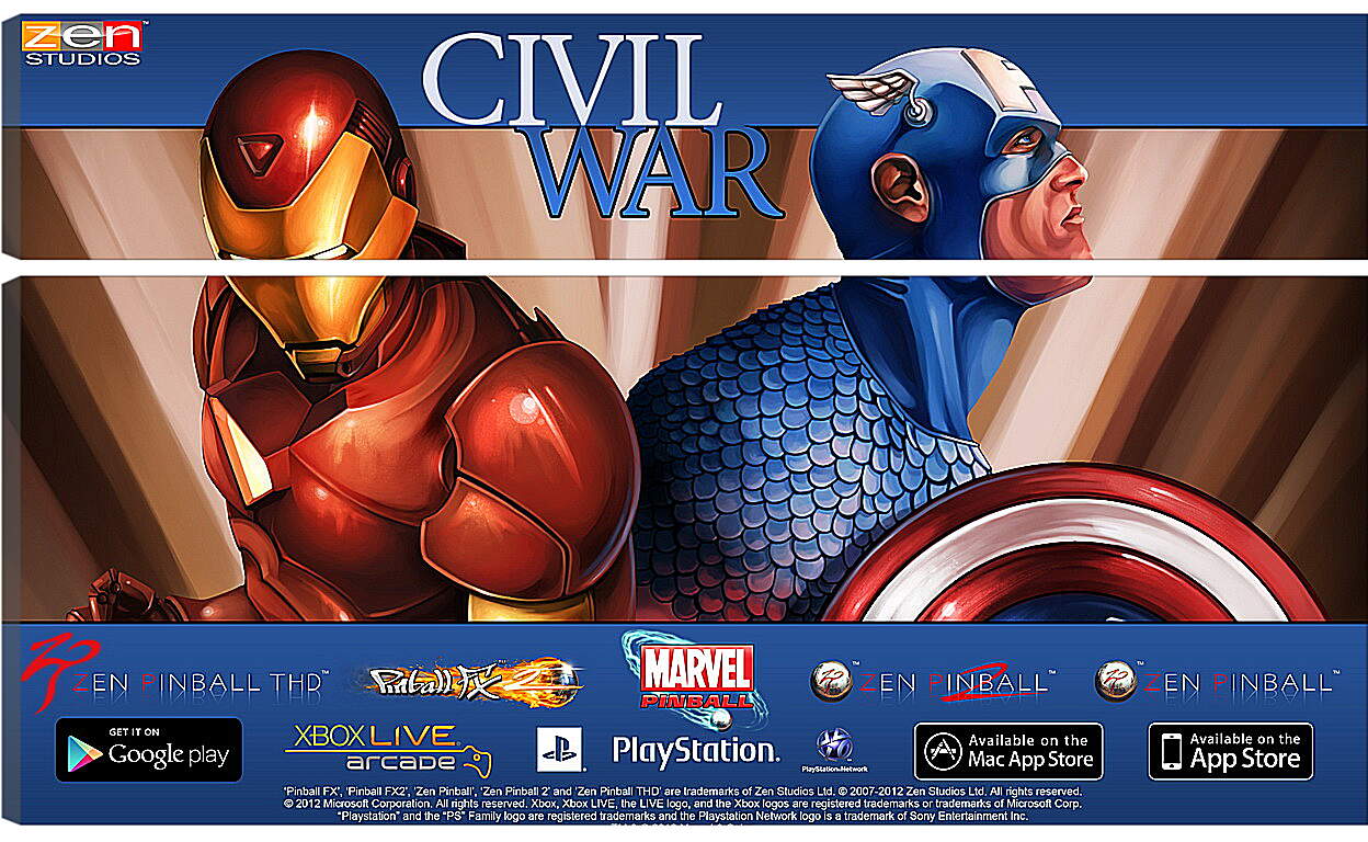 Модульная картина - Marvel Pinball: Civil War
