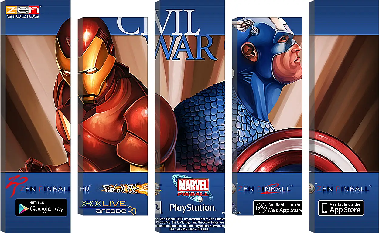 Модульная картина - Marvel Pinball: Civil War
