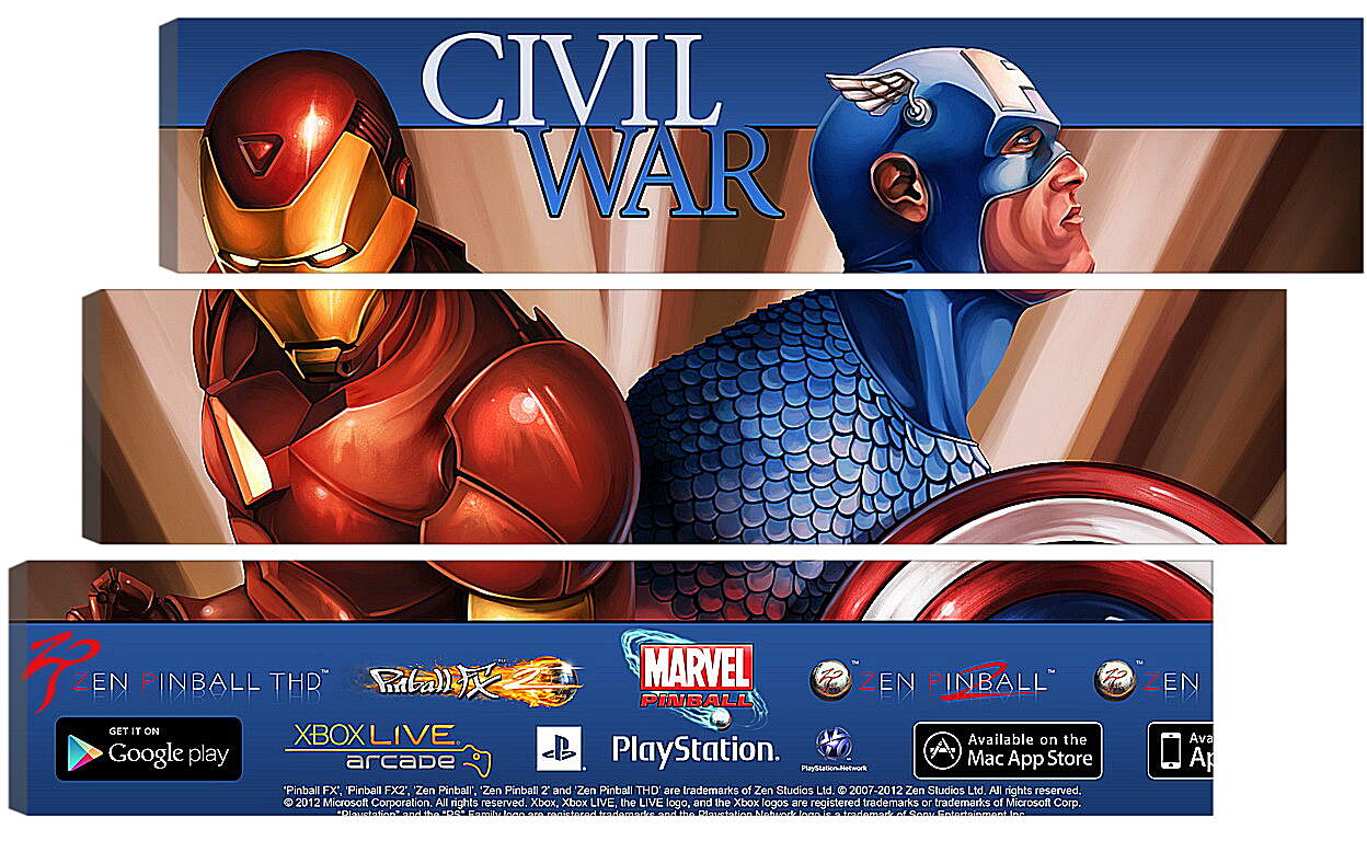 Модульная картина - Marvel Pinball: Civil War
