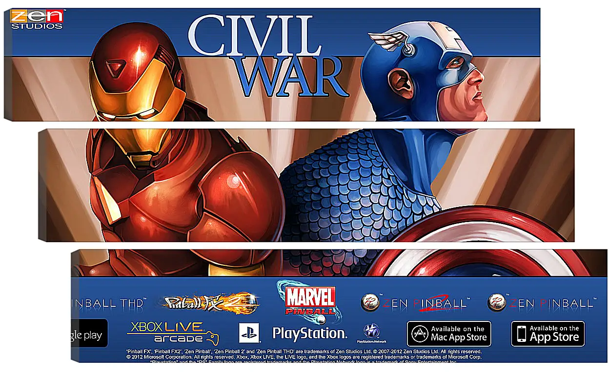 Модульная картина - Marvel Pinball: Civil War
