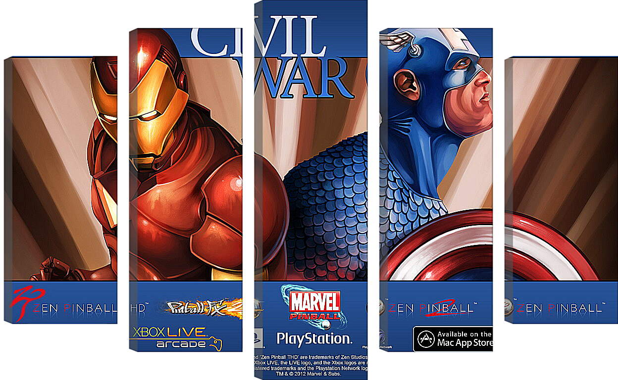 Модульная картина - Marvel Pinball: Civil War
