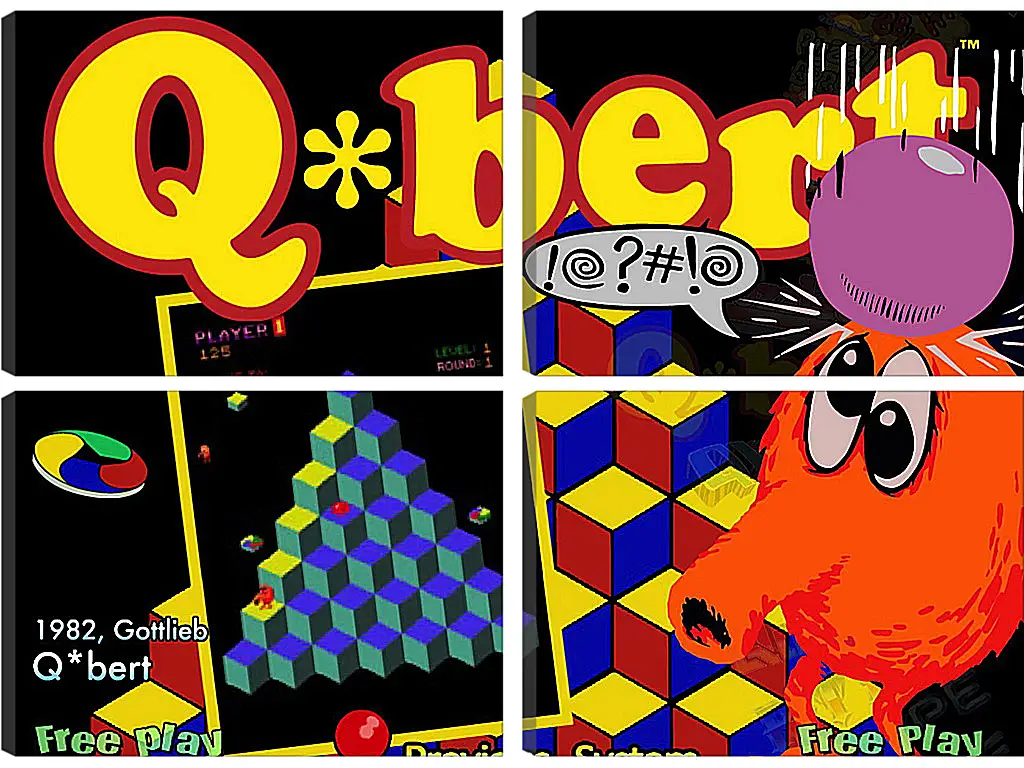 Модульная картина - Q*bert
