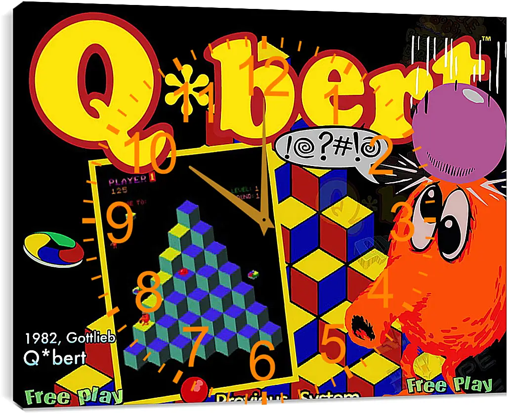 Часы картина - Q*bert
