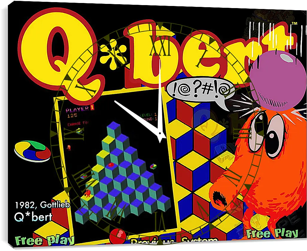 Часы картина - Q*bert
