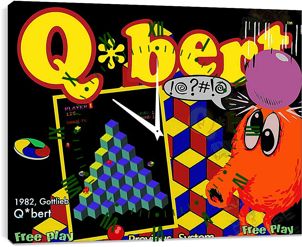 Часы картина - Q*bert
