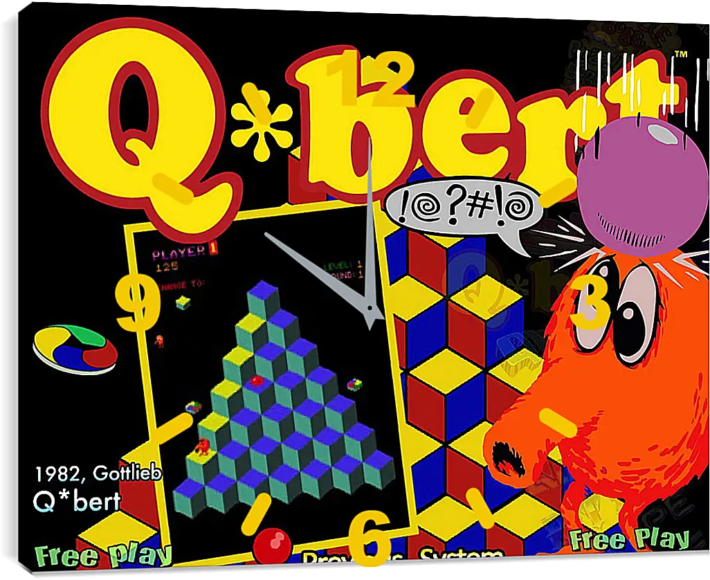 Часы картина - Q*bert
